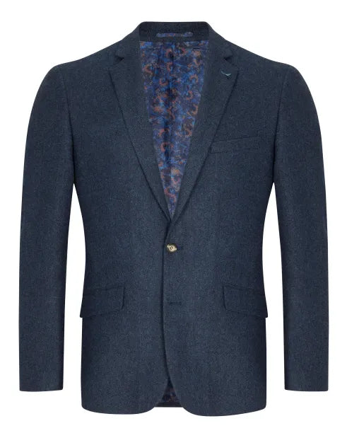 Douglas & Grahame Blue Herringbone Jacket