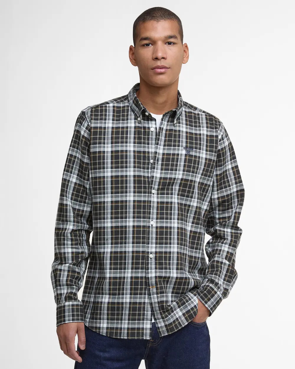 Barbour Mosswood Tailored Checked Shirt - Olive