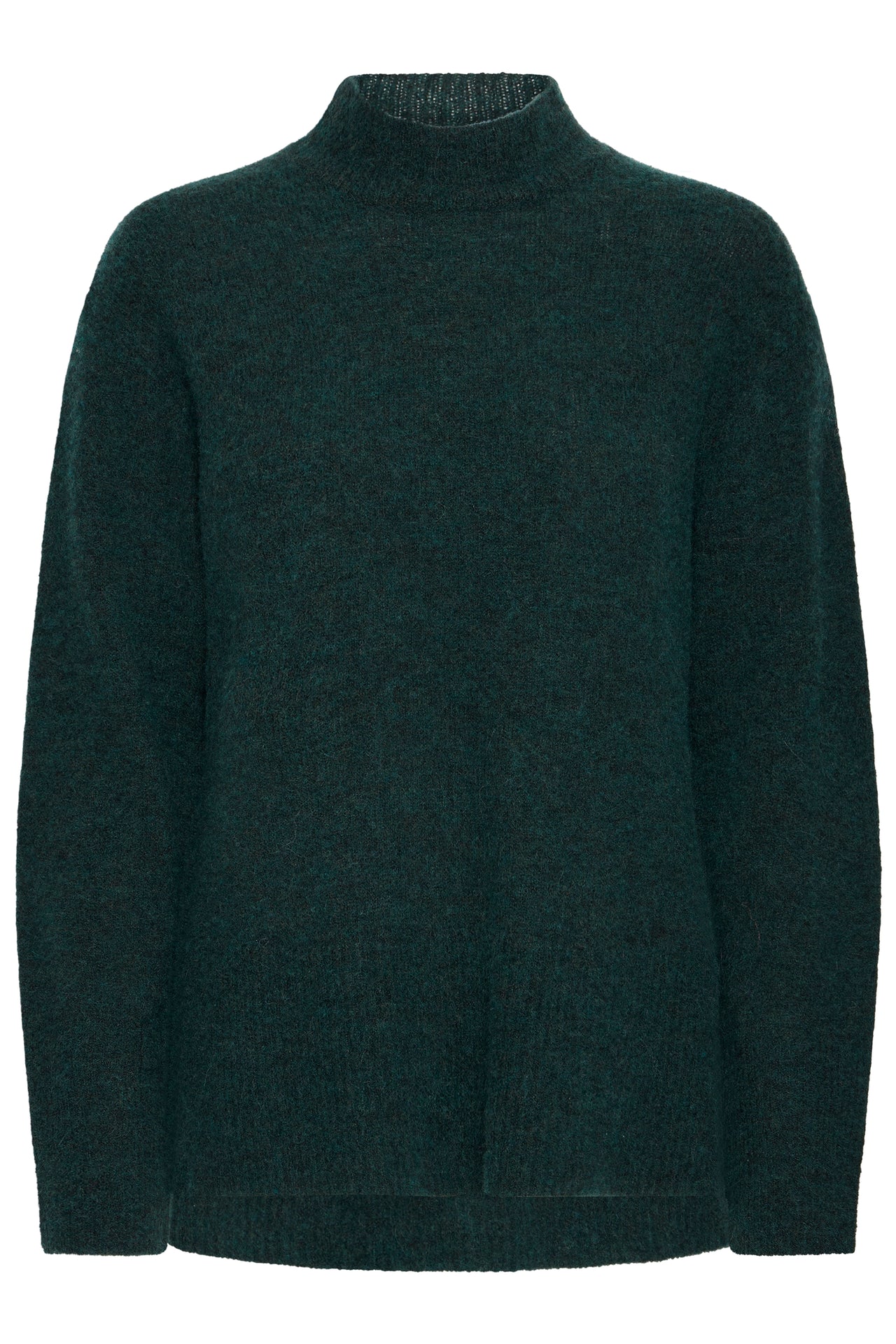 Pulz Jeans Astra Turtleneck Jumper - Green Gables Melange