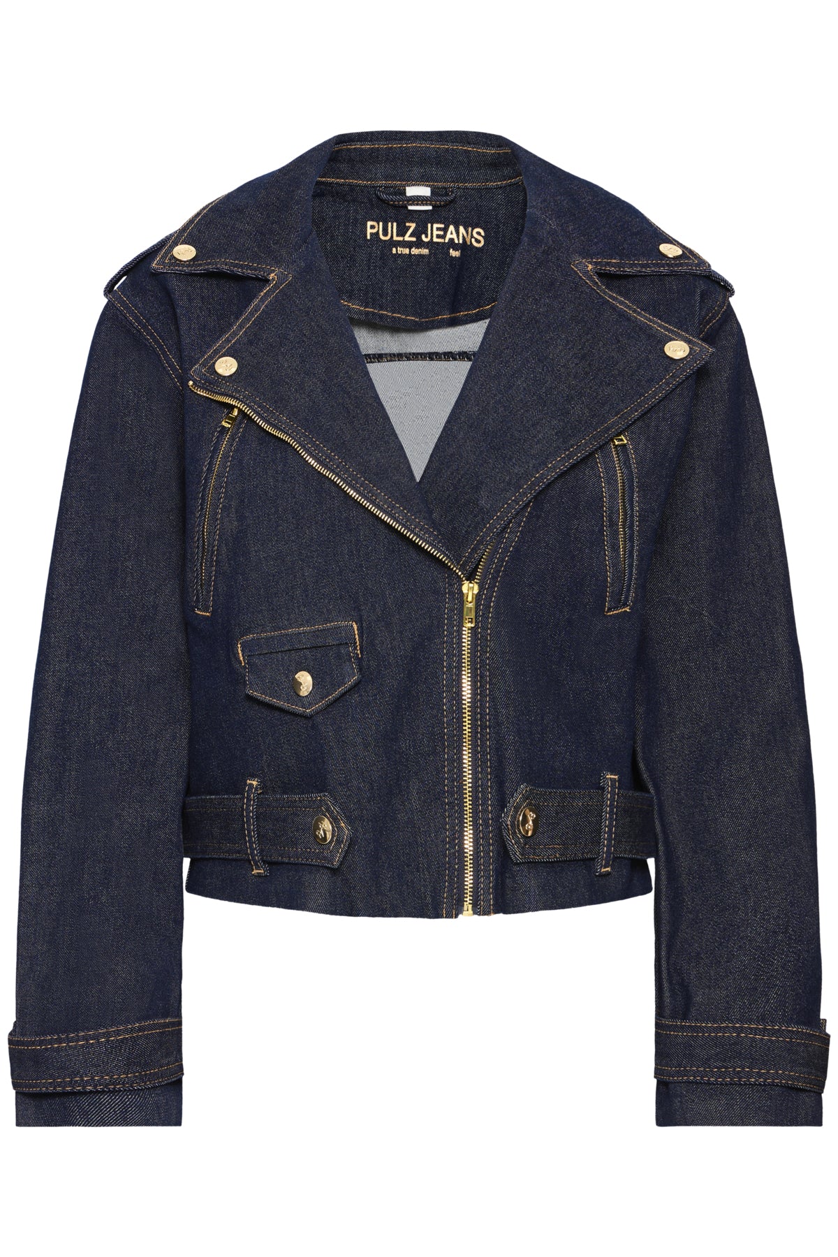 Pulz Chel Denim Jacket - Un-Washed Denim