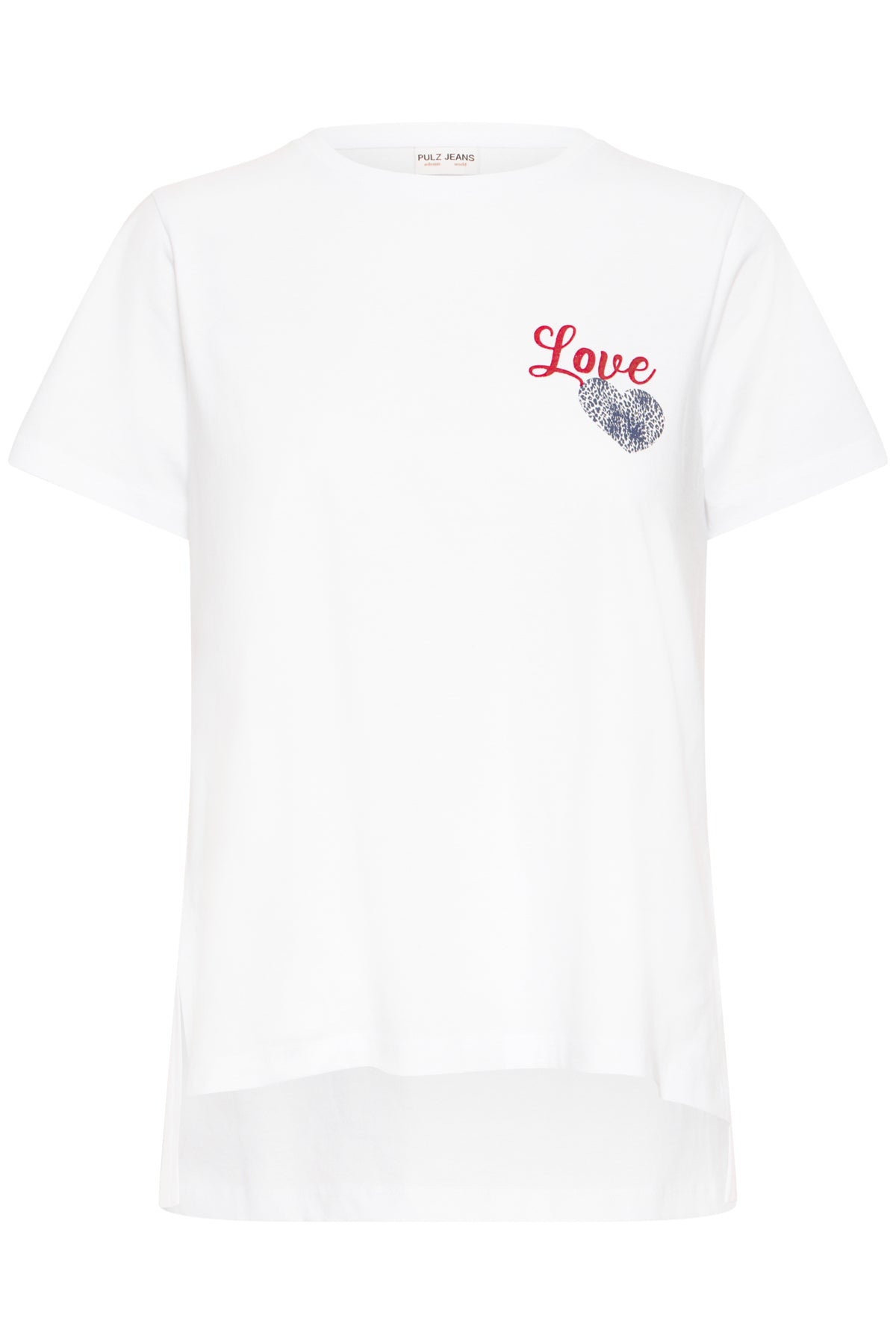 Pulz Alice 'Love' T-Shirt - Bright White