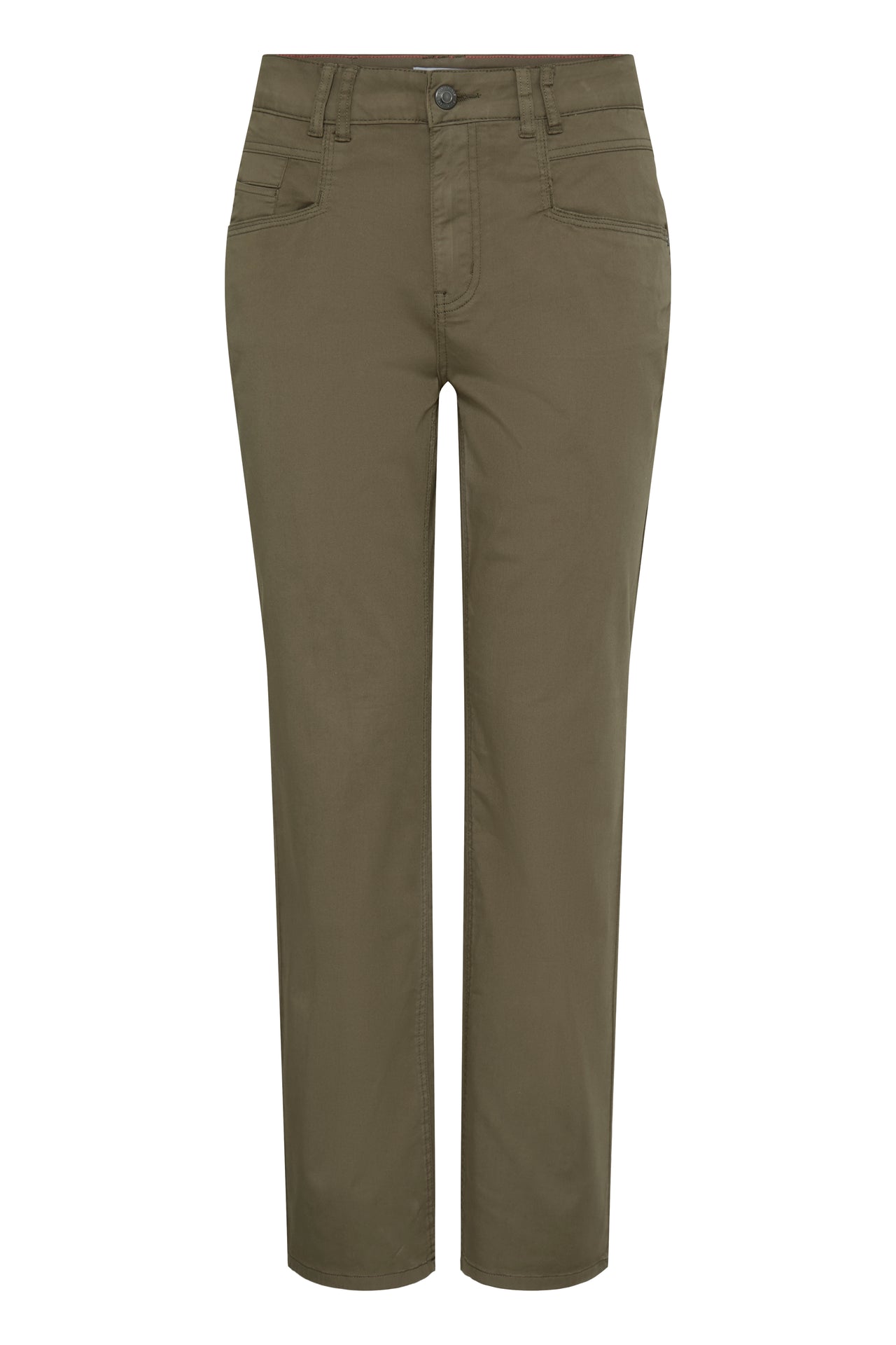 Pulz Jeans EVELYN High Waist Trousers - Dusky Green