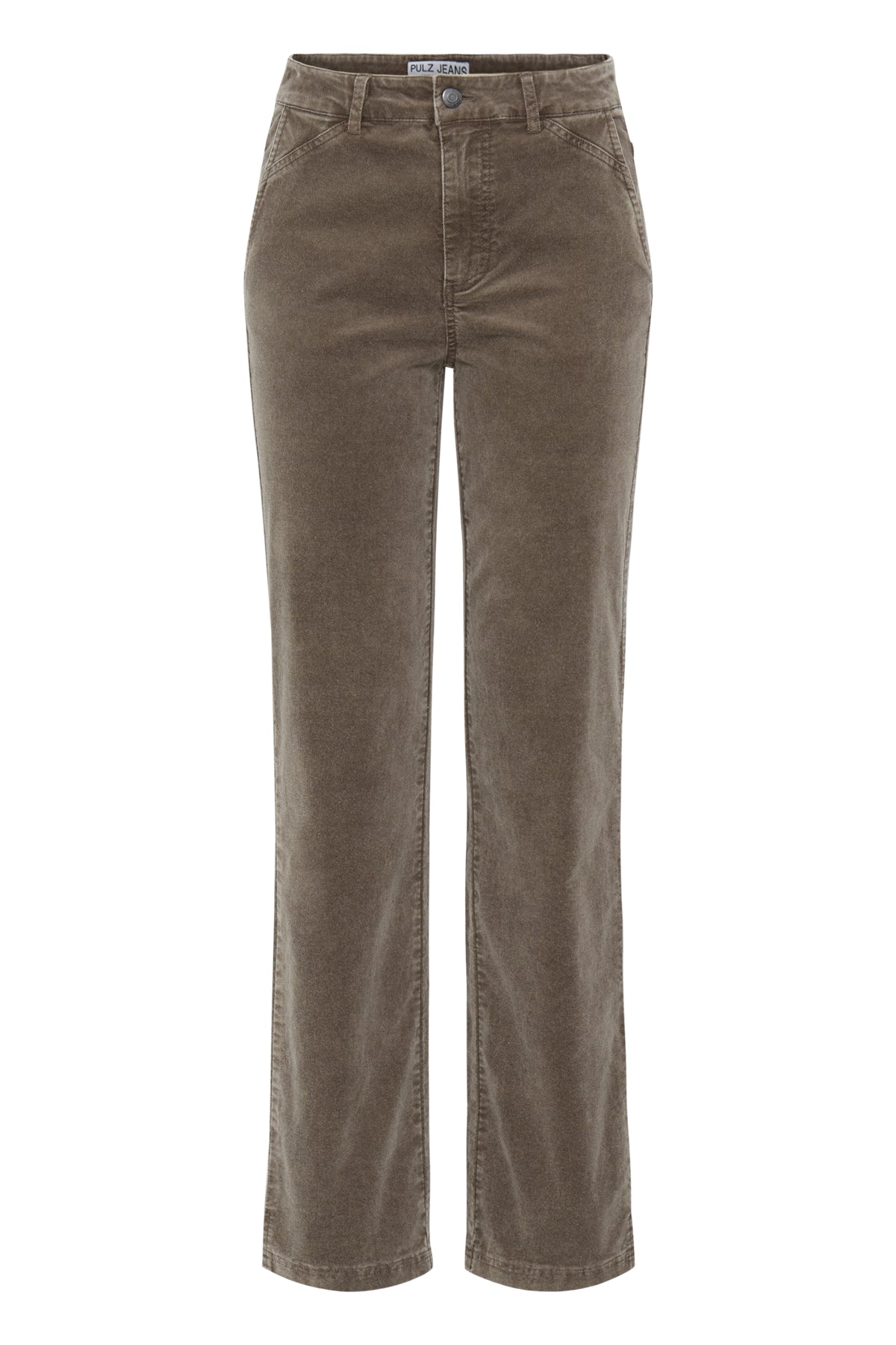 Pulz Jeans FIBA Straight Leg Trousers - Walnut