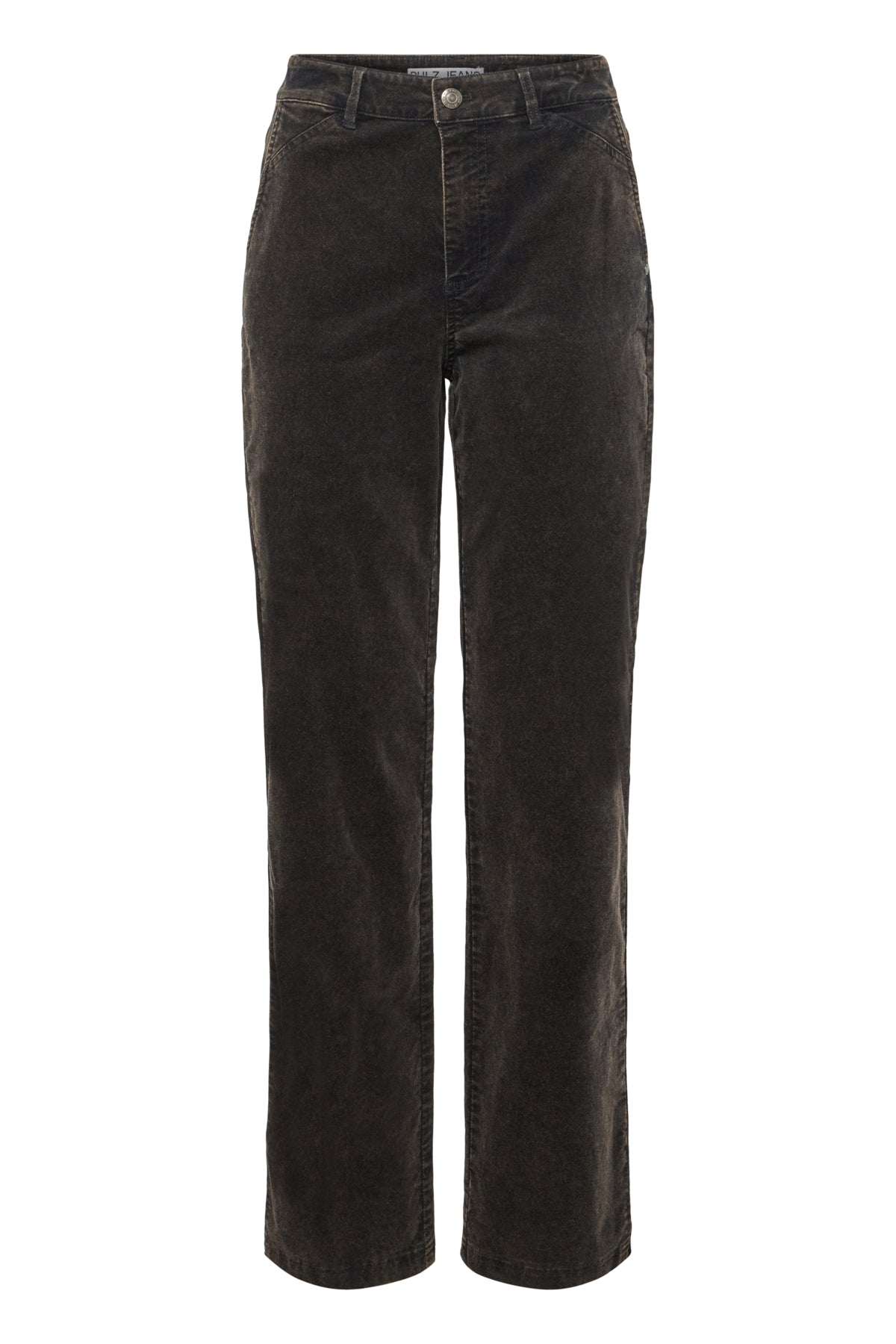 Pulz Jeans FIBA Straight Leg Trousers - Black Beauty