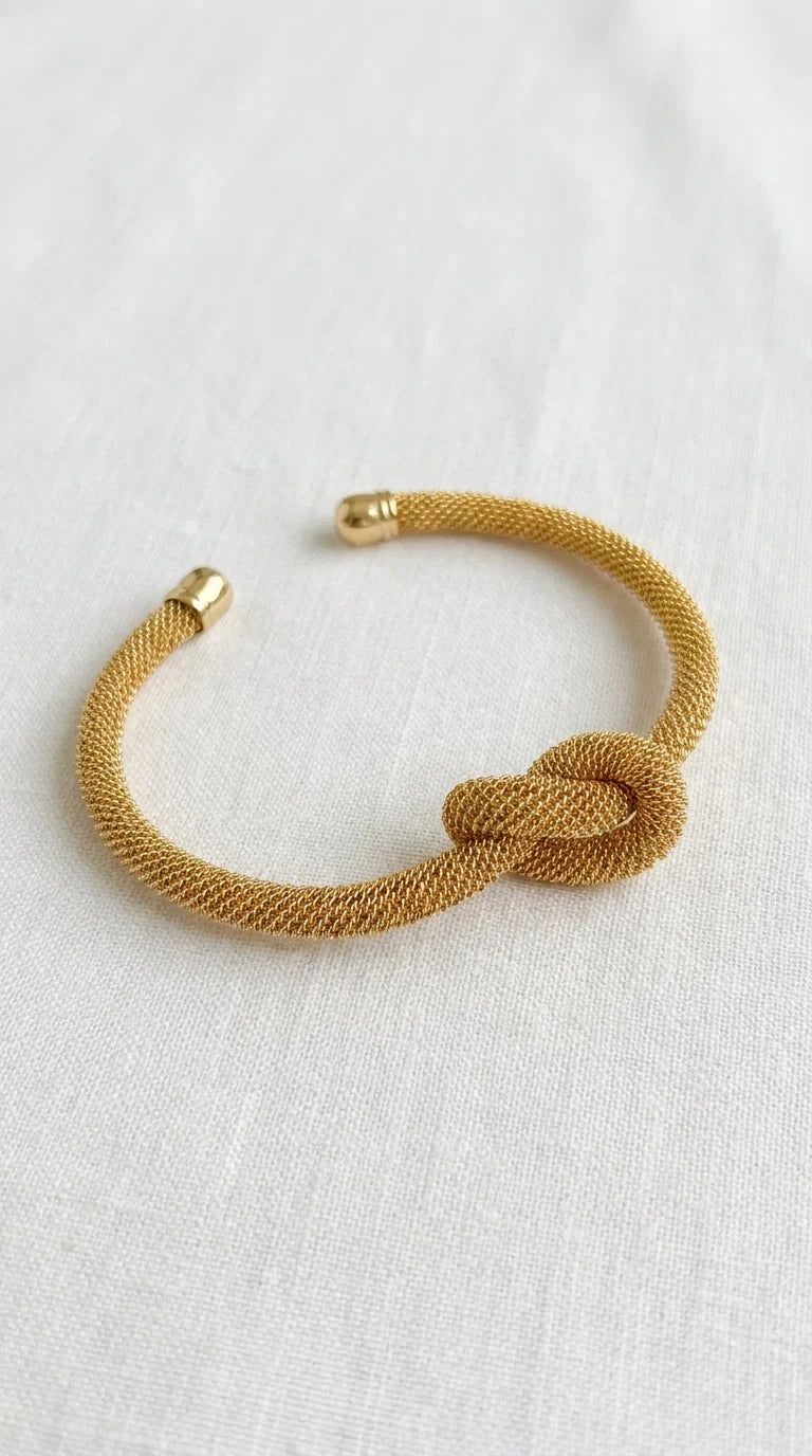 Envy Bracelet  Gold knot design bangle