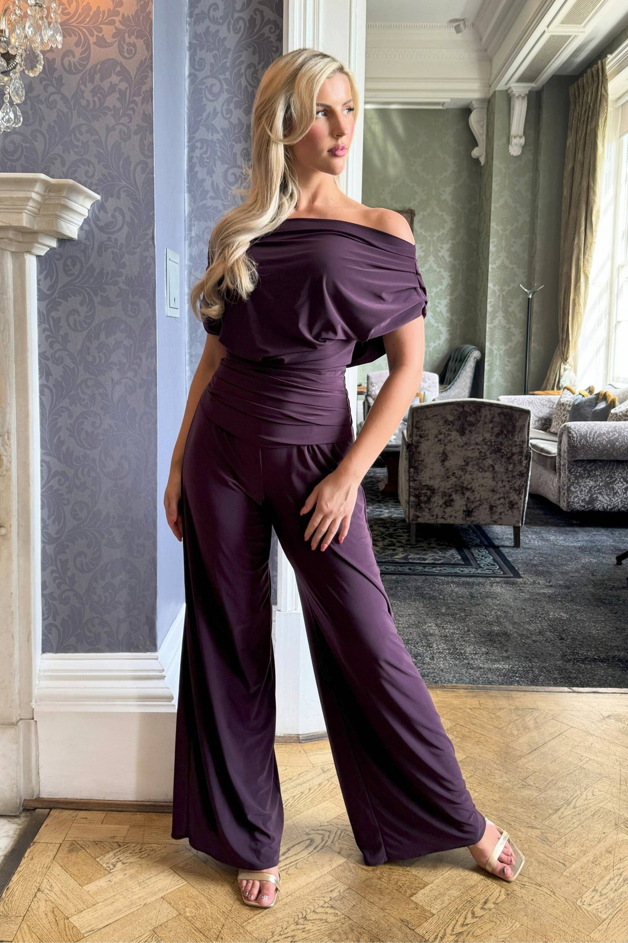 Atom Label Carbon Jumpsuit - Blackcurrant