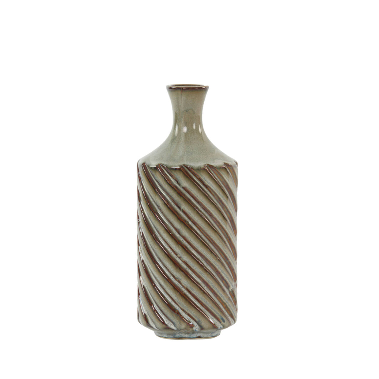 Light & Living OSKIA Ceramic Vase - Light Brown