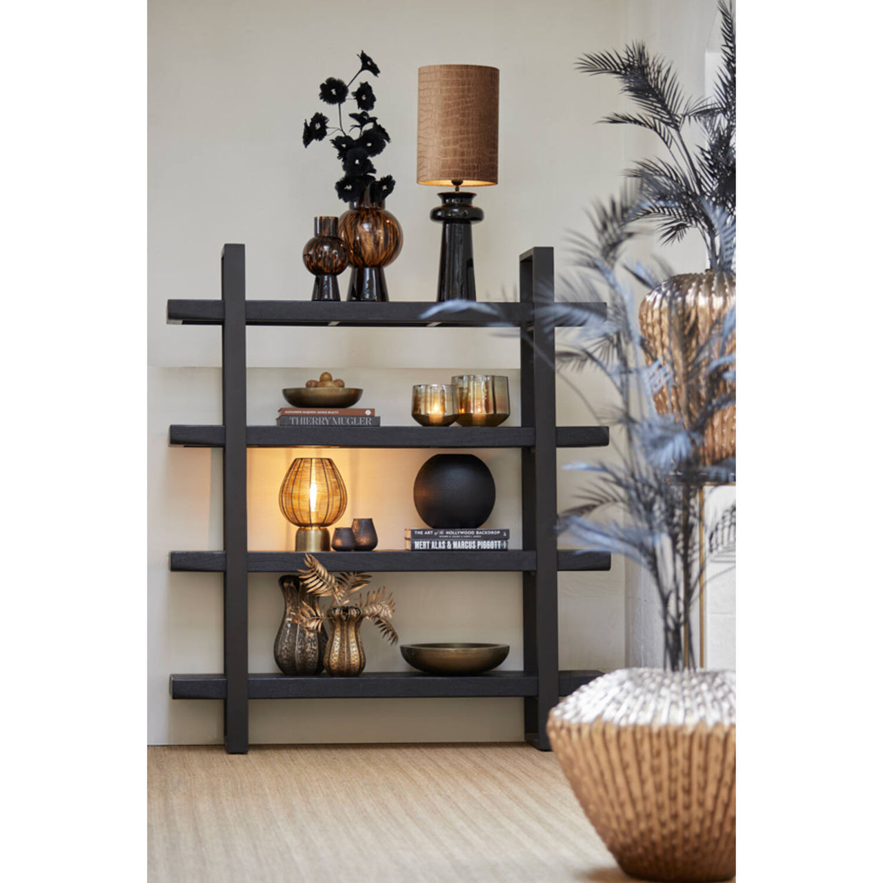 Light & Living Narra Brown Glass Vase