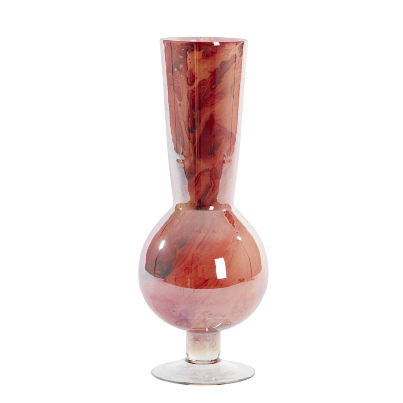 Light & Living FABIANA Glass Vase - Red
