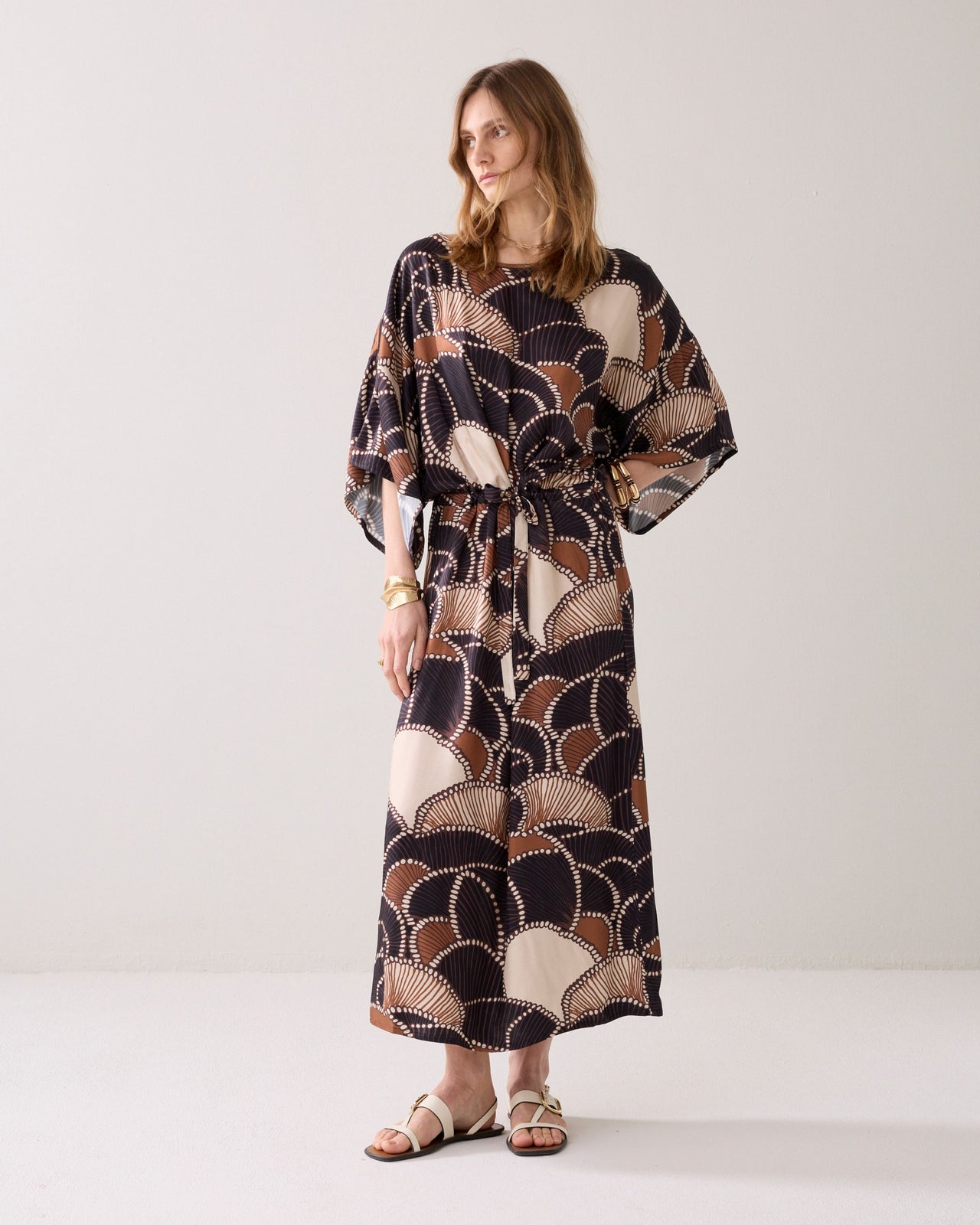 Summum All Over Twill Satin Dress - Multicolour