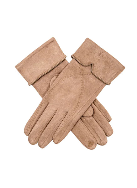 Dents Camel Faux Suede Glove