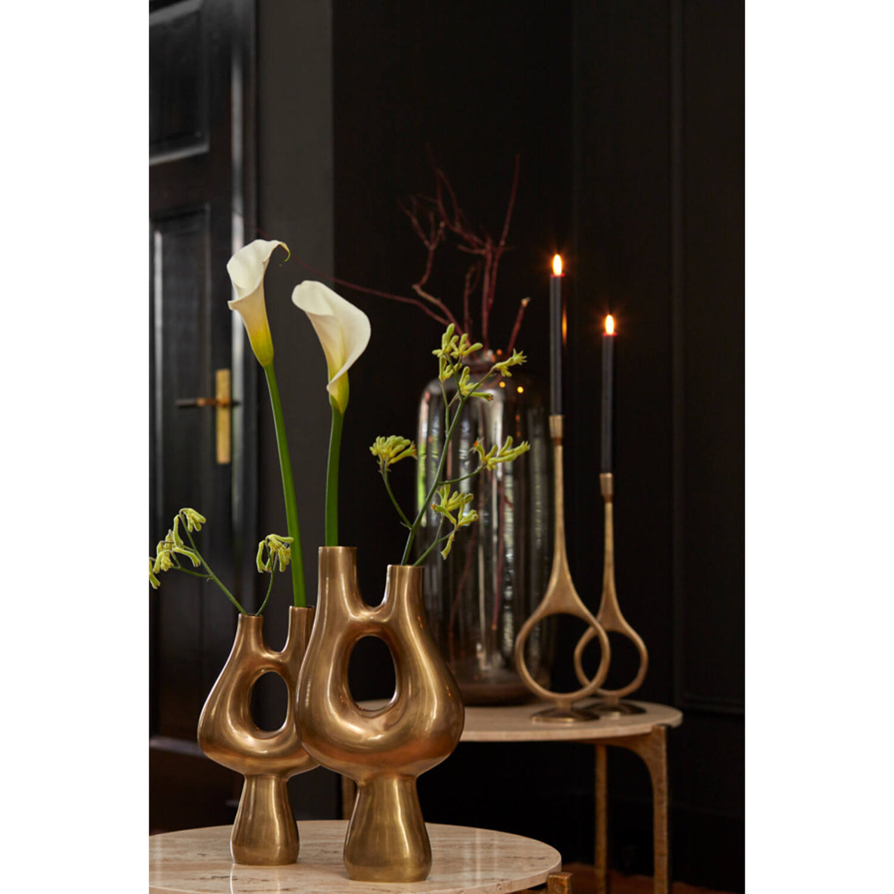 Light & Living Antiga Antique Bronze Candle Stick