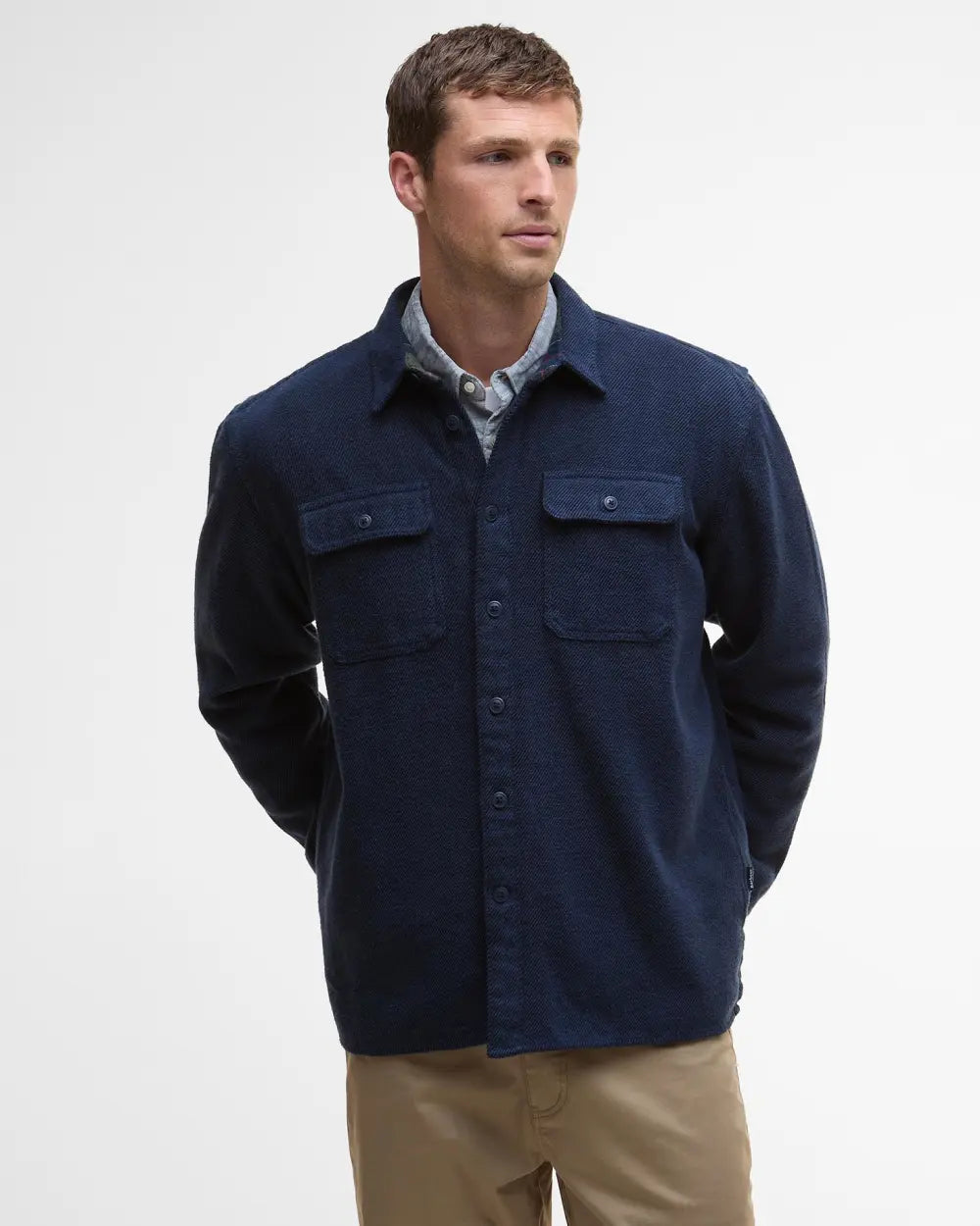 Barbour Baystone Relaxed Twill Shirt - Navy