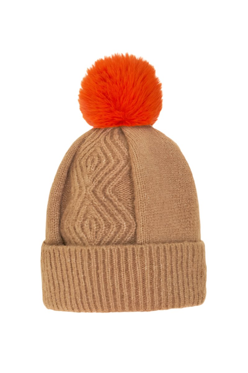 Powder Ingrid Bobble Hat - Cappuccino