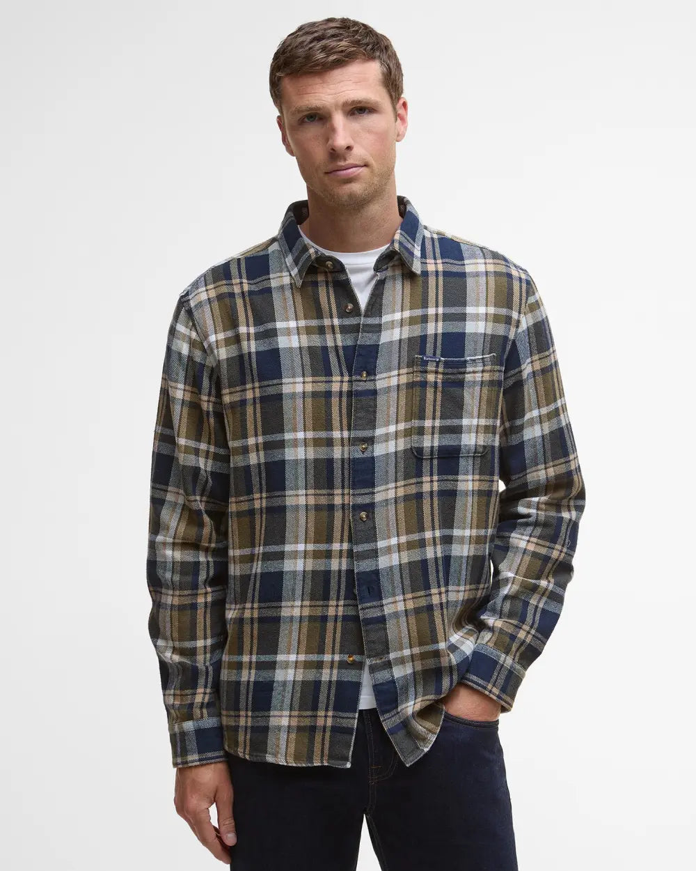 Barbour Chopford Relaxed Checked Shirt - Navy