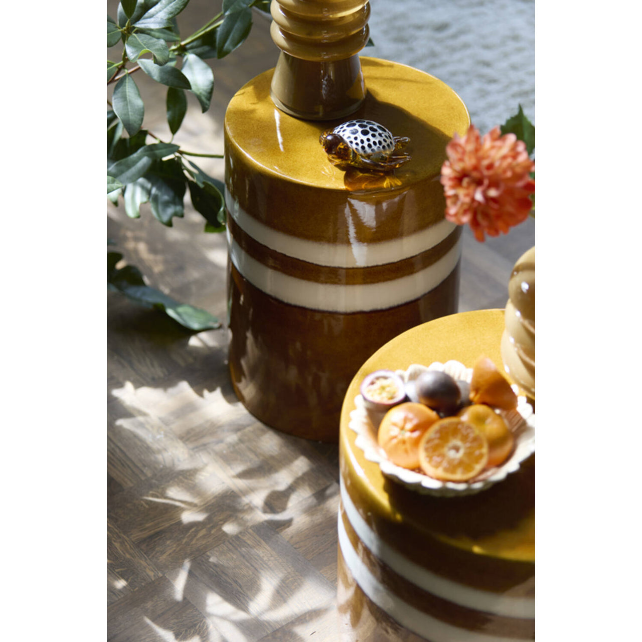 Light & Living Amber Turtle Glass