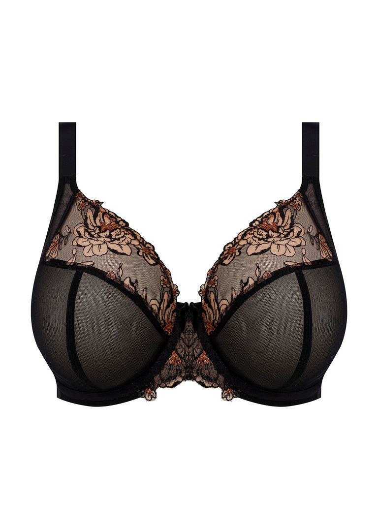 Elomi Teagan / Almond Uw Plunge Bra - Black