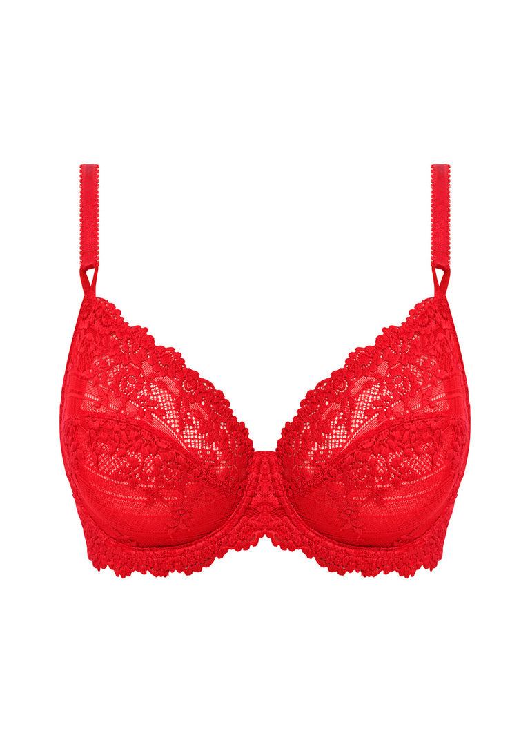 Wacoal Embrace Lace Underwired Bra - Equestrian Red