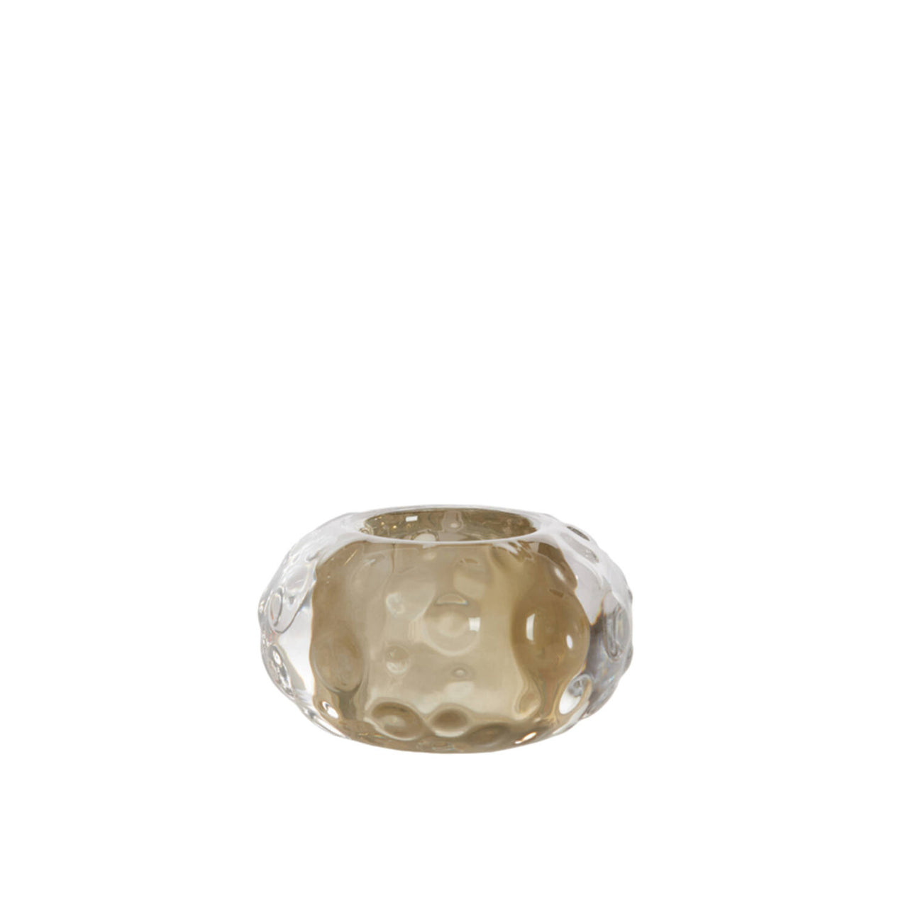 Light & Living FINLEY Glass Tea Light Holder - Olive Green