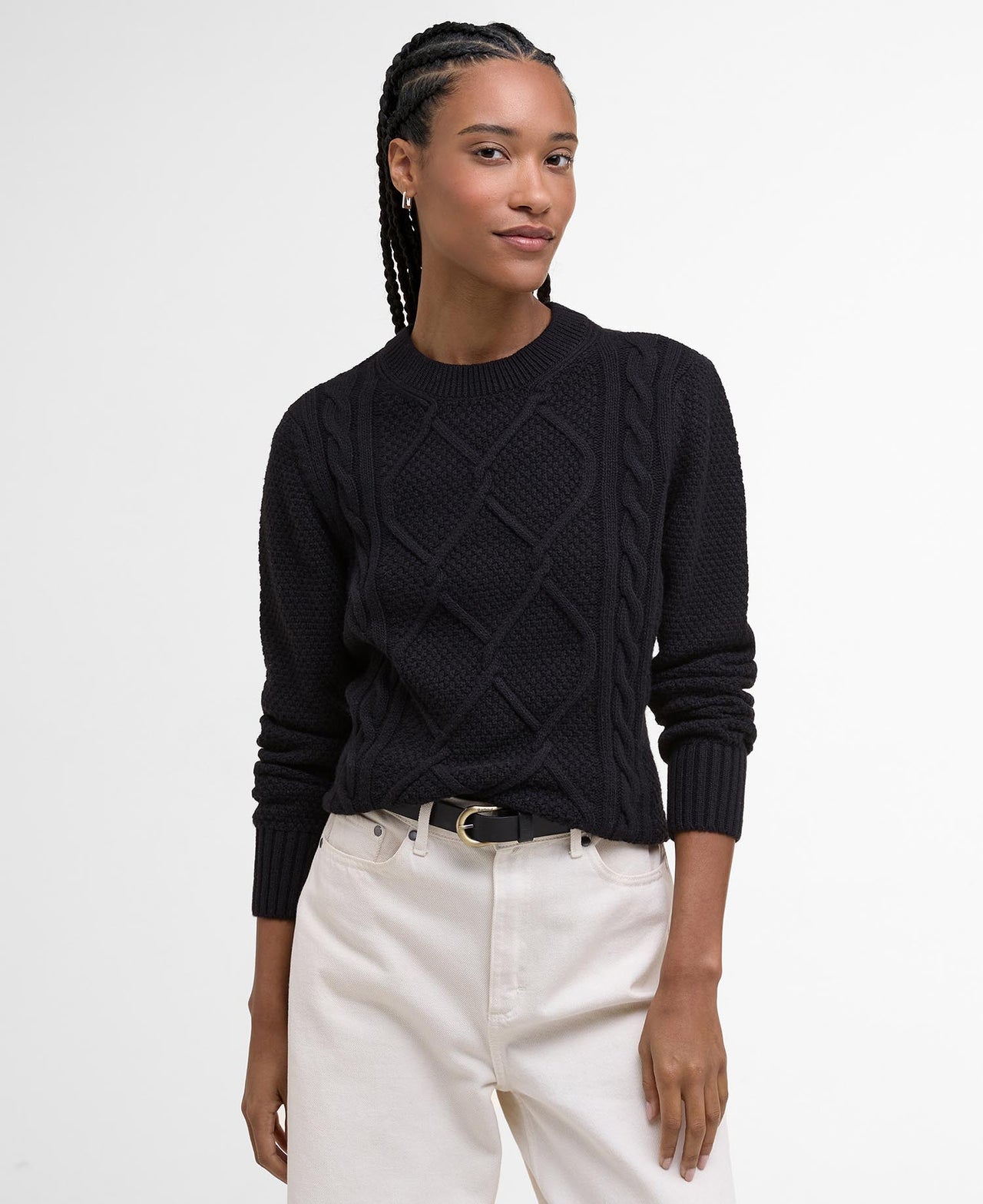 Barbour Burne Crew Neck Jumper - Black