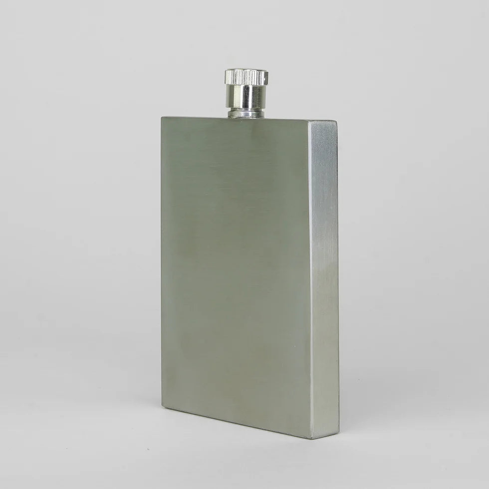 Sophos Silver 3oz Slimline Square Hip Flask