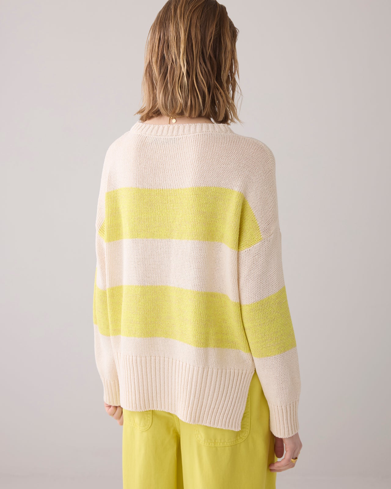 Summum Lemon Striped Knit Jumper