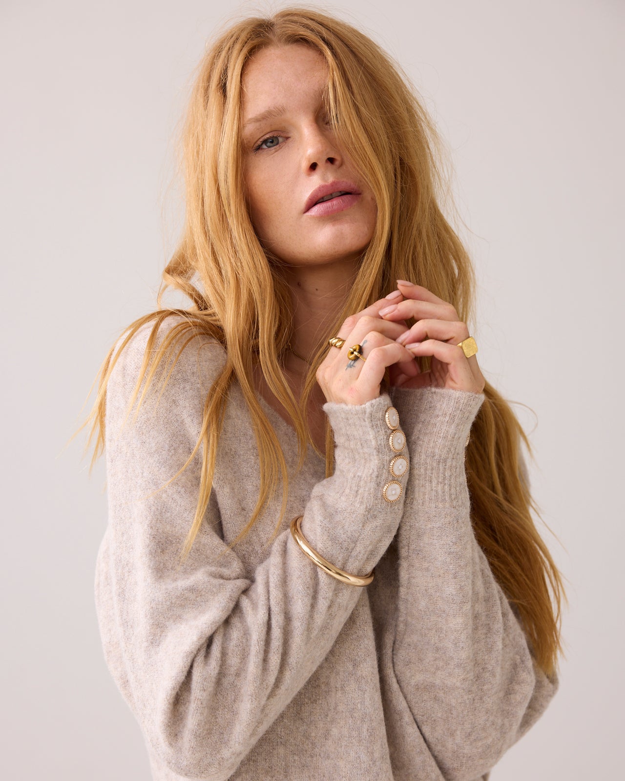 Summum Oversized Wool Jumper - Ivory
