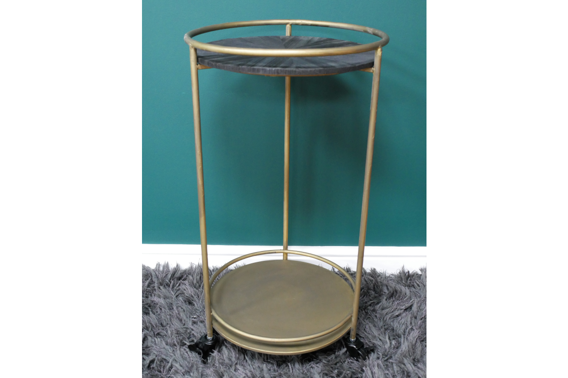 Dutch Imports Side Table On Wheels