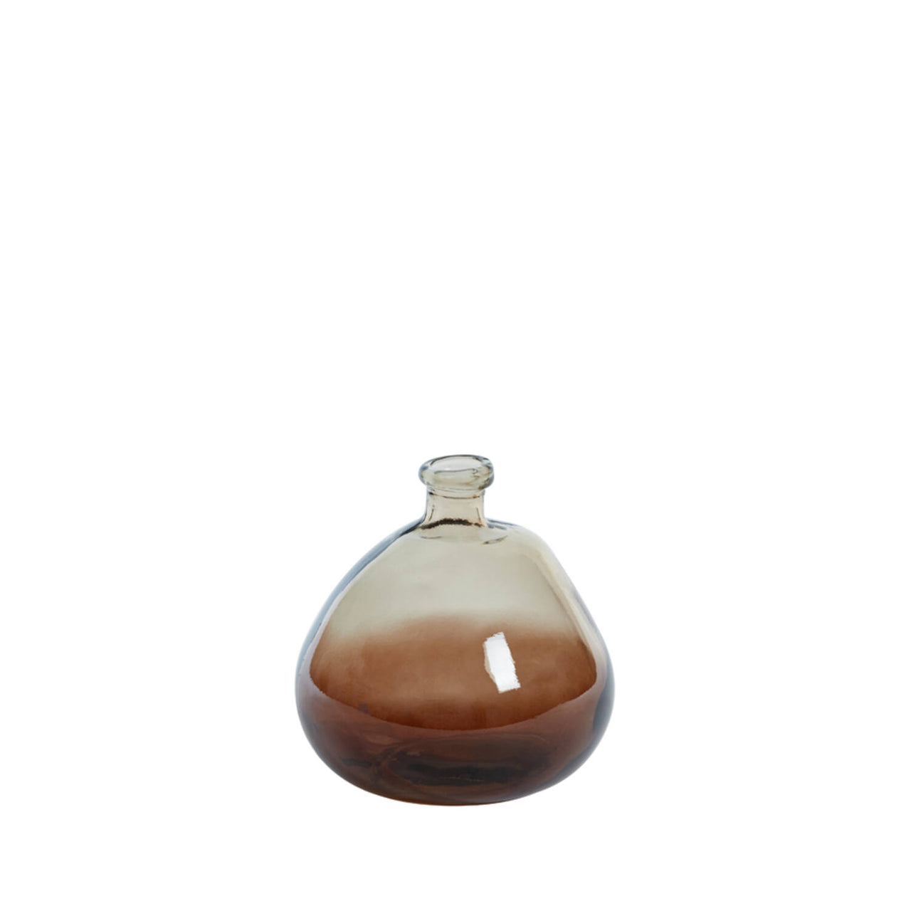 Light & Living SELORES Glass Vase - Dark Brown-Sand