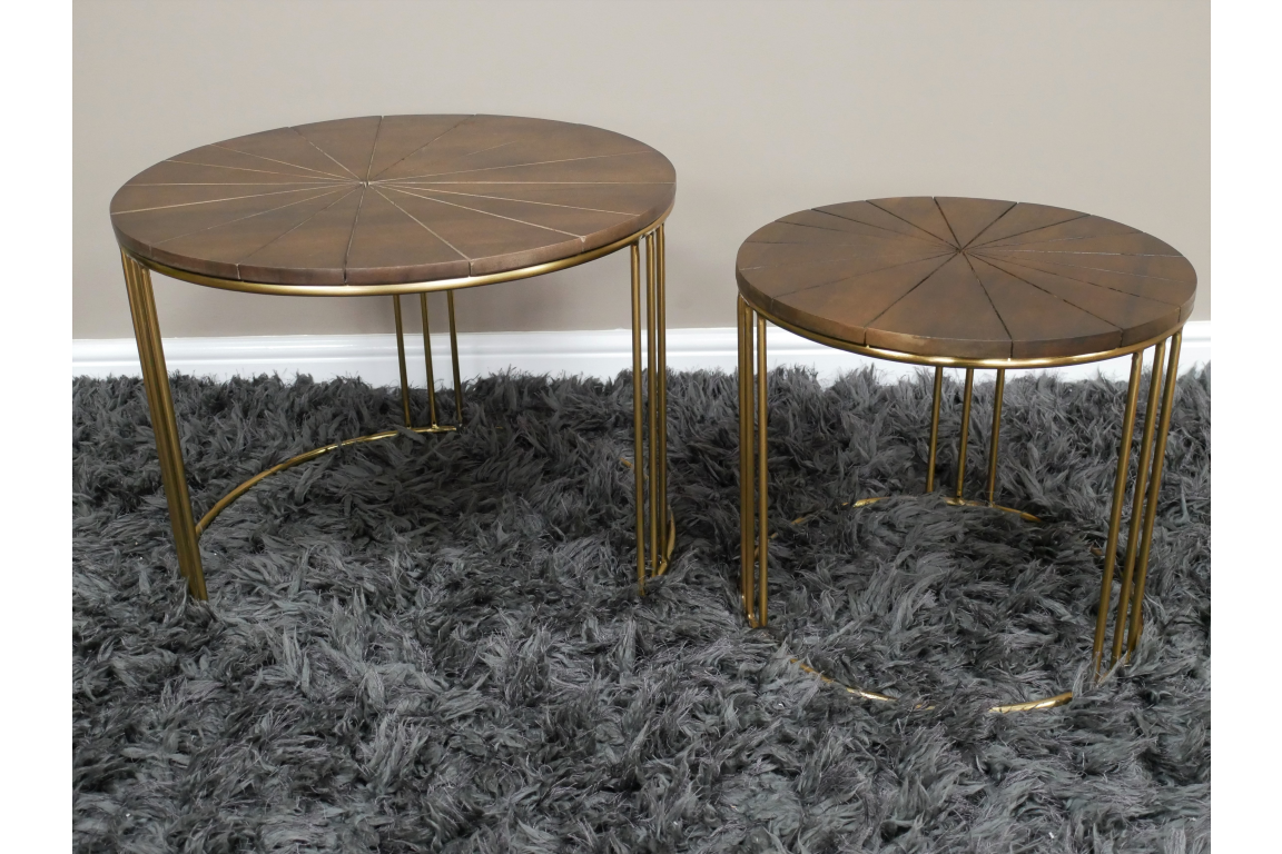 Dutch Imports Gold Side Tables