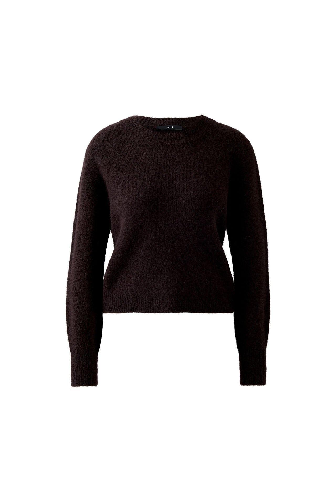Oui Knitted Jumper - Dark Ganache