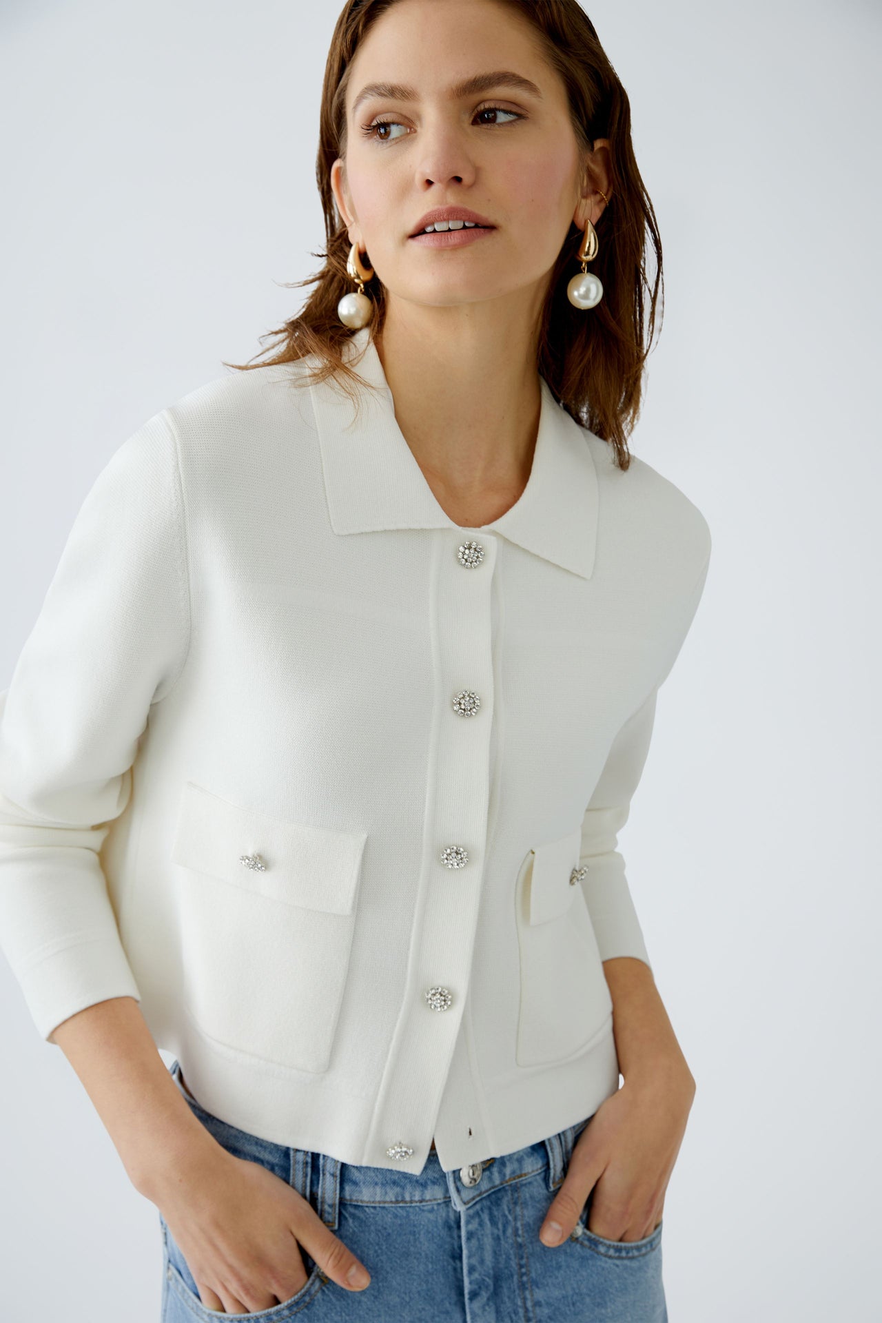 Oui Pristine White Jacket