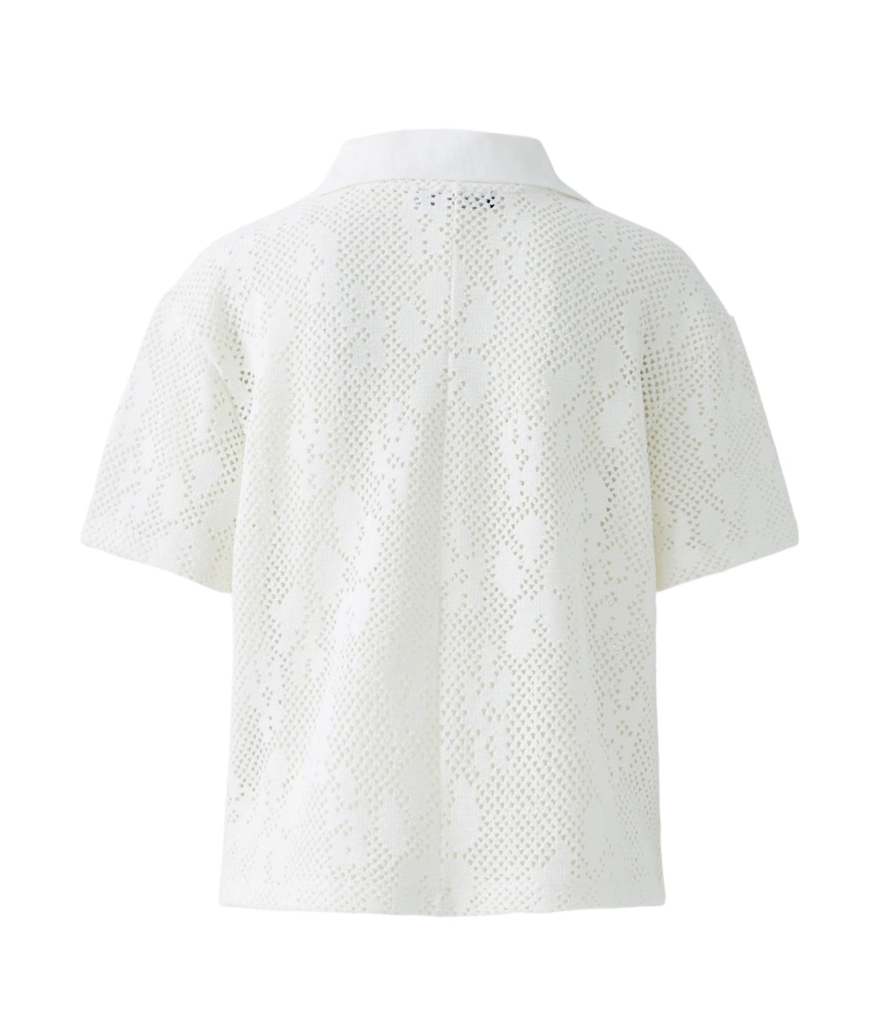 Oui Short Lacy Polo Top