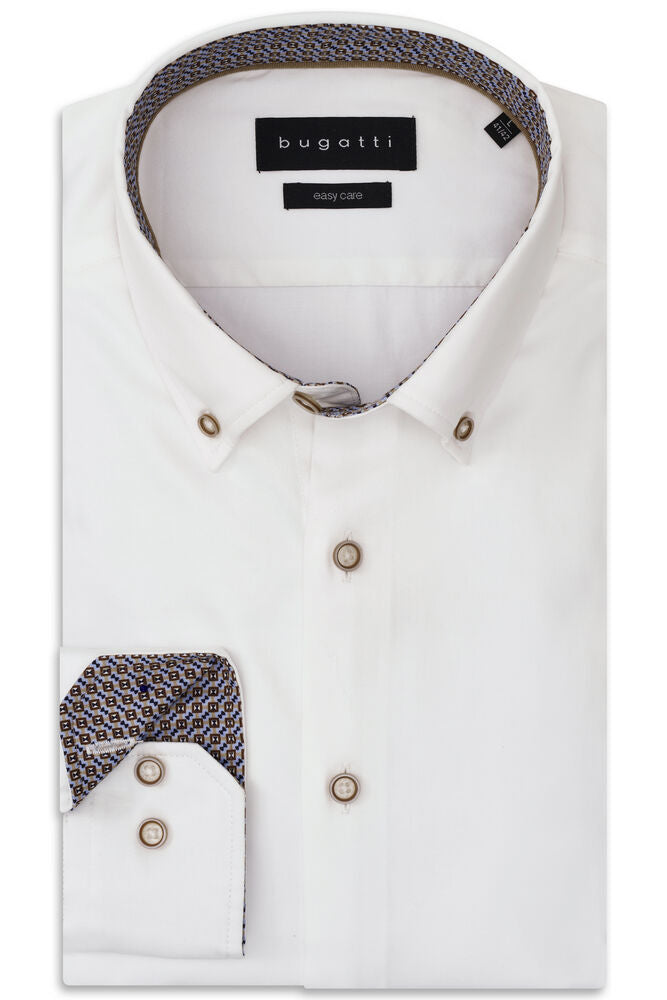 Bugatti Mens Casual Shirt - White