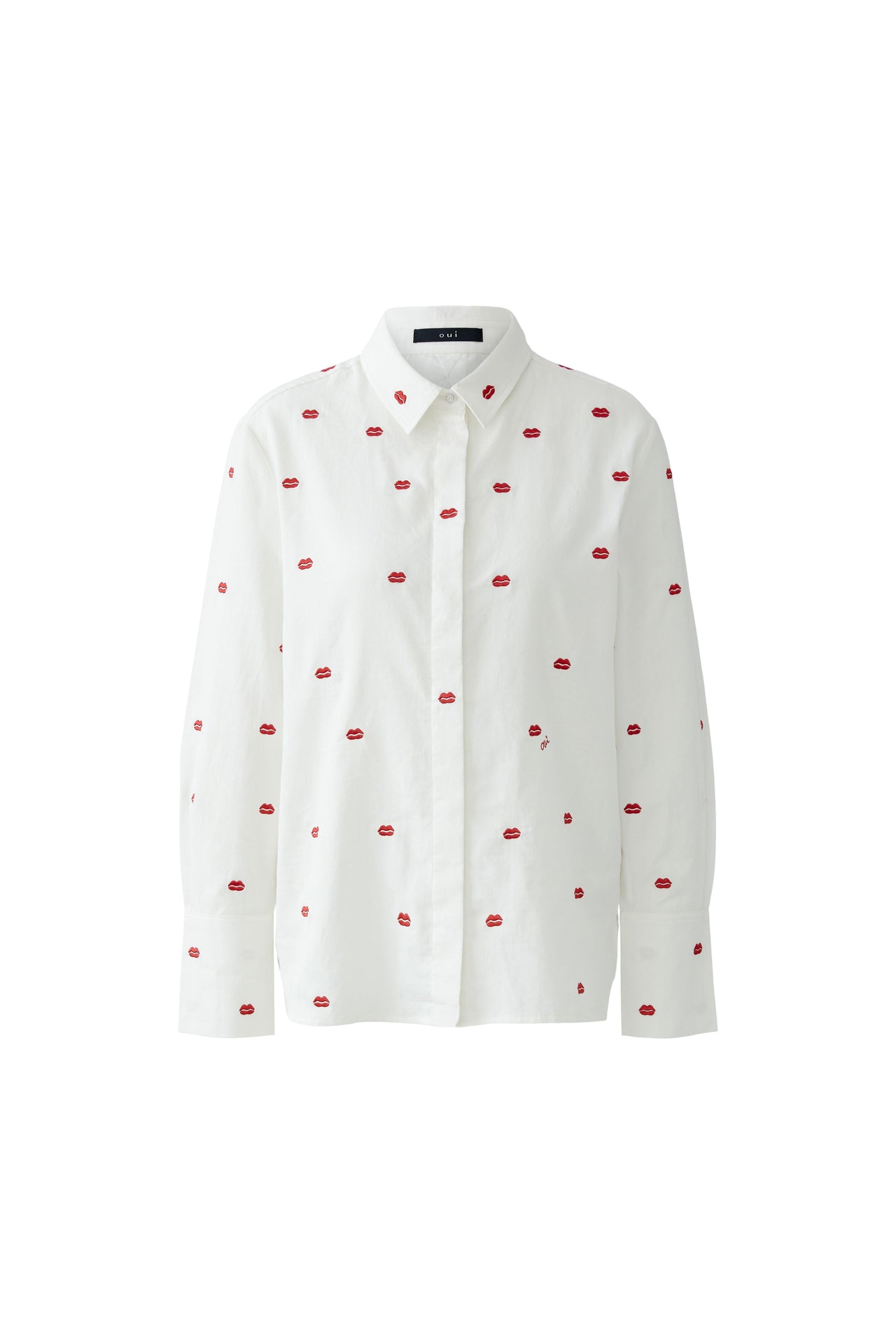 Oui Blouse - White Red