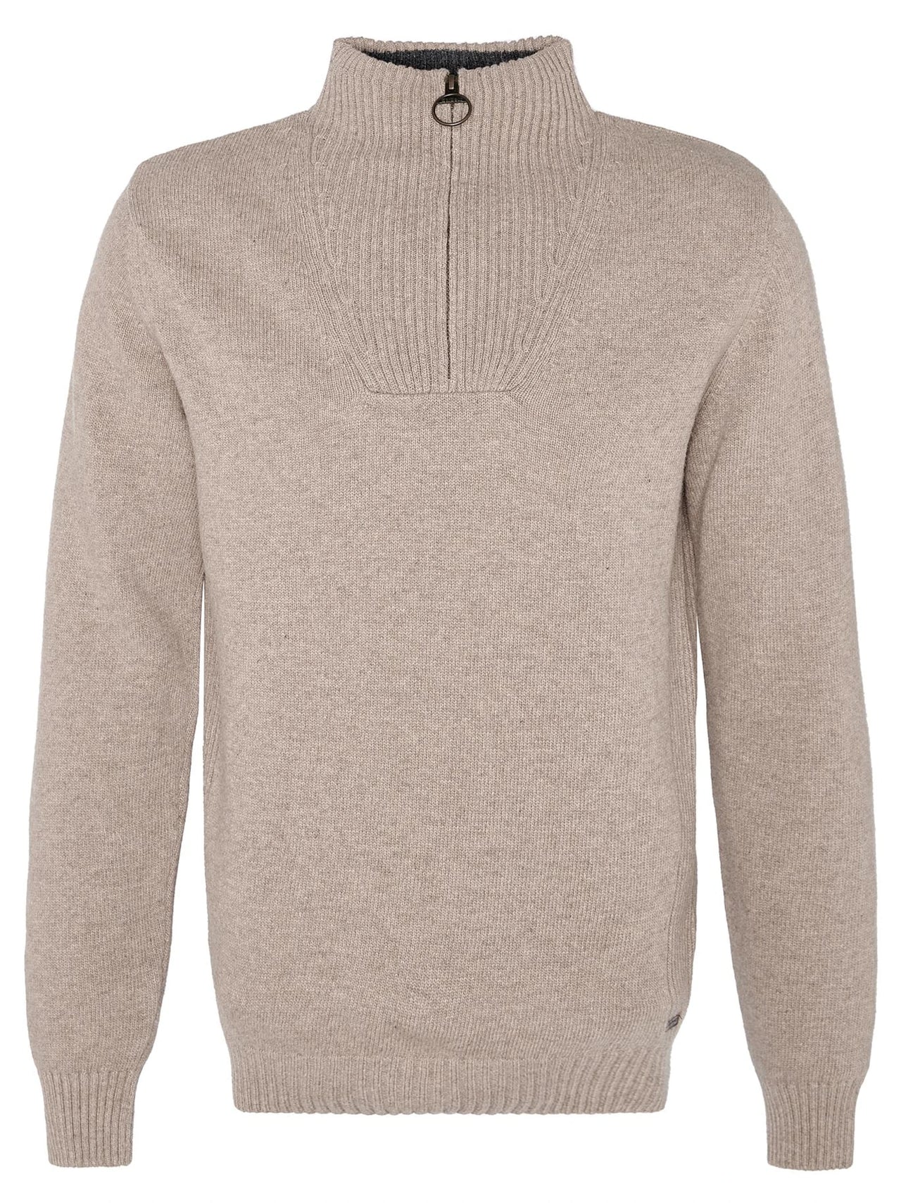 Barbour Nelson Essential Half Zip Jumper - Stone