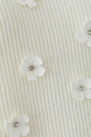Oui Appliques Flowers Gardenia Jumper