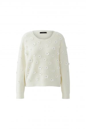 Oui Appliques Flowers Gardenia Jumper