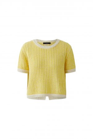 Oui Knit Short Sleeve Jumper - Yellow