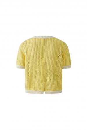 Oui Knit Short Sleeve Jumper - Yellow