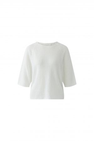 Oui Short Sleeve Jumper - Optic White