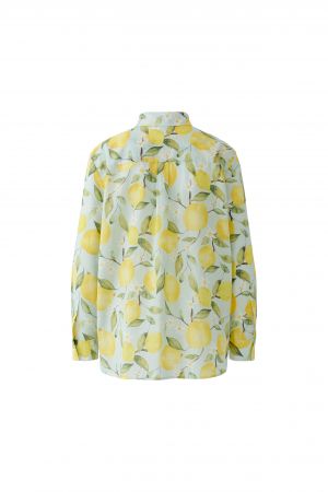 Oui Lemon Leaf Patterned Shirt