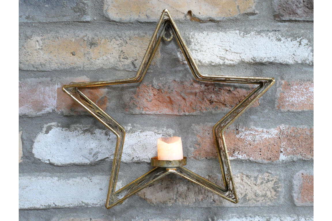 Dutch Imports Star Wall Candle Holder