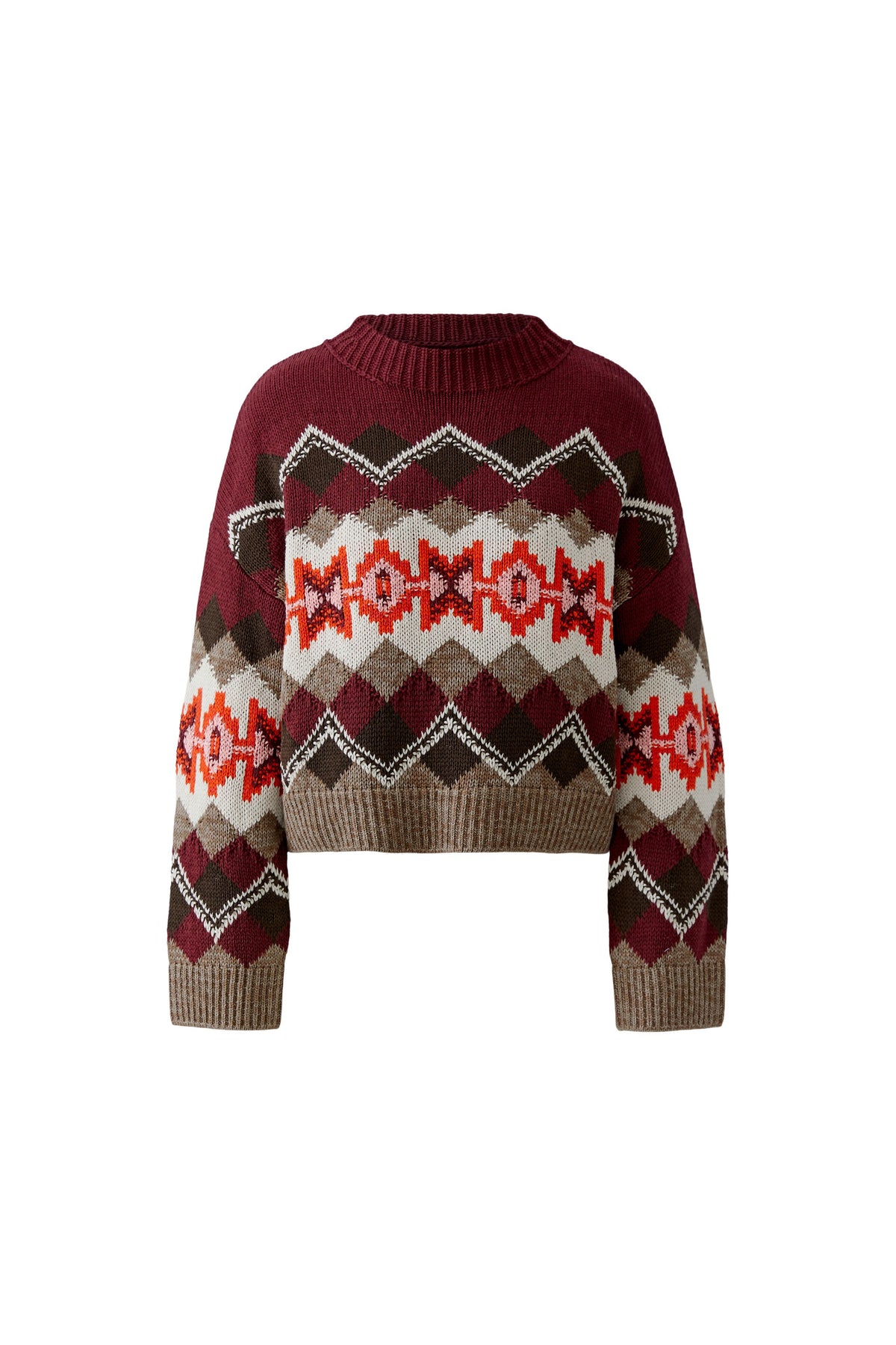 Oui Red Taupe Pullover