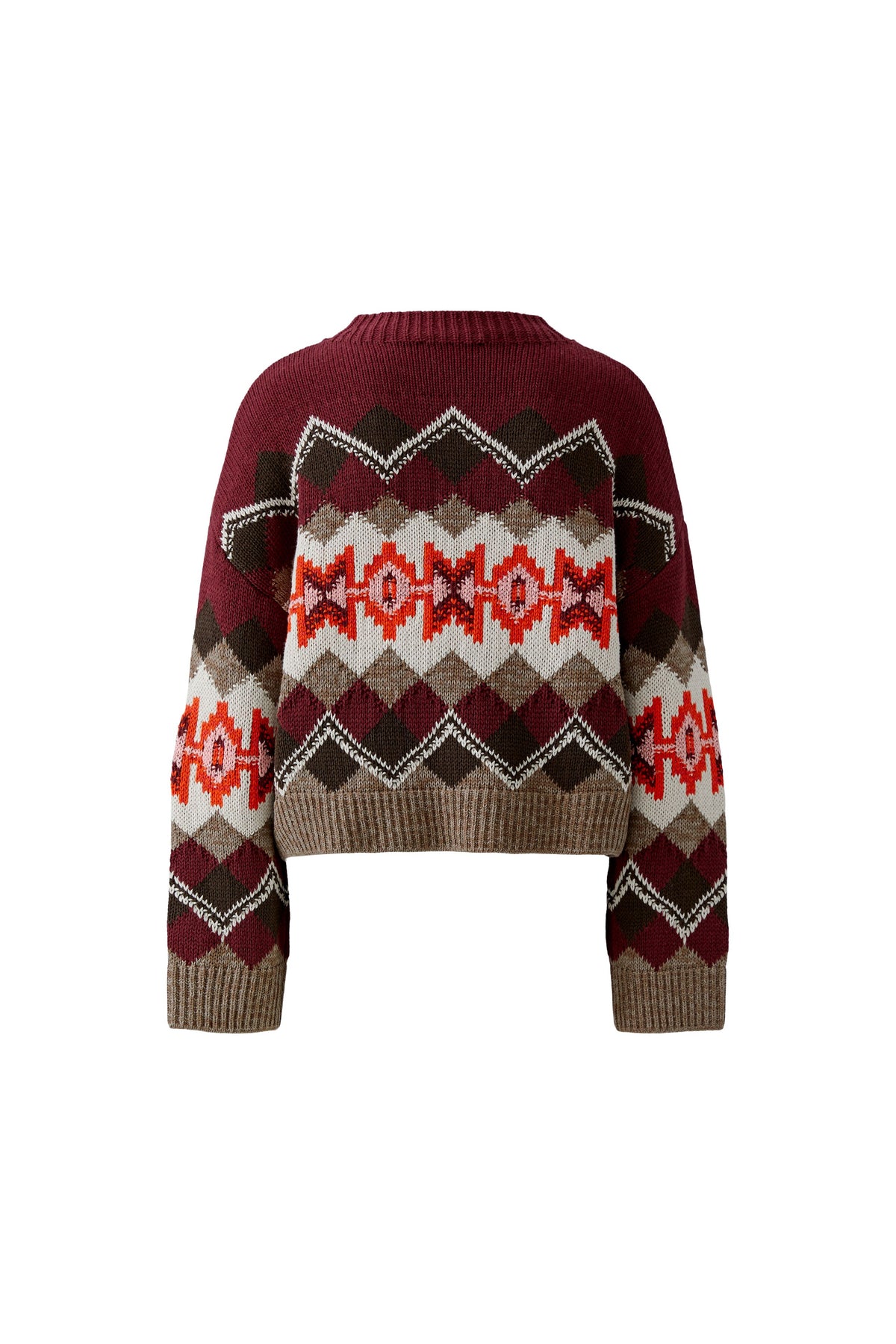 Oui Red Taupe Pullover