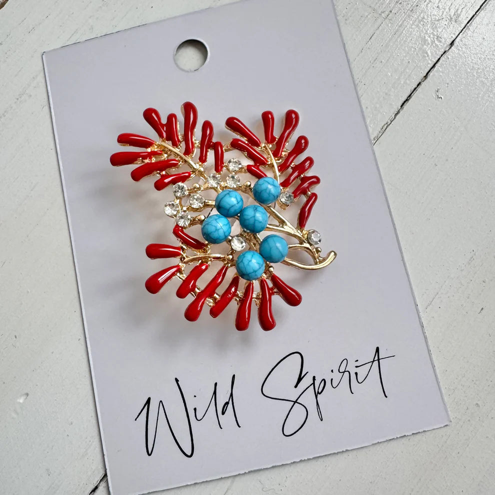 Wild Spirit Coral Reef Brooch