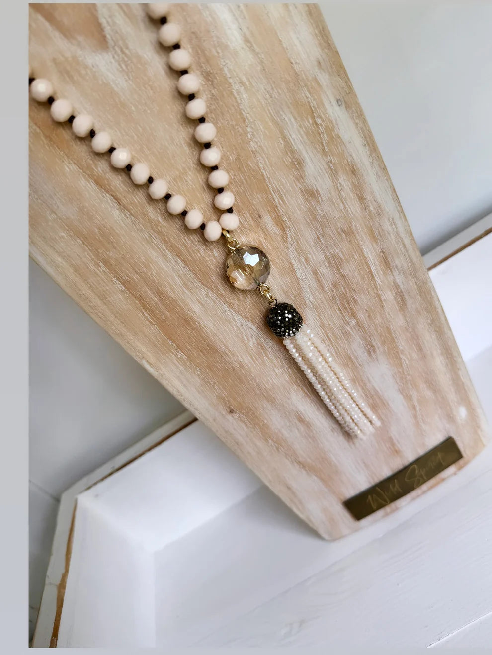 Wild Spirit Cream Tassel Necklace