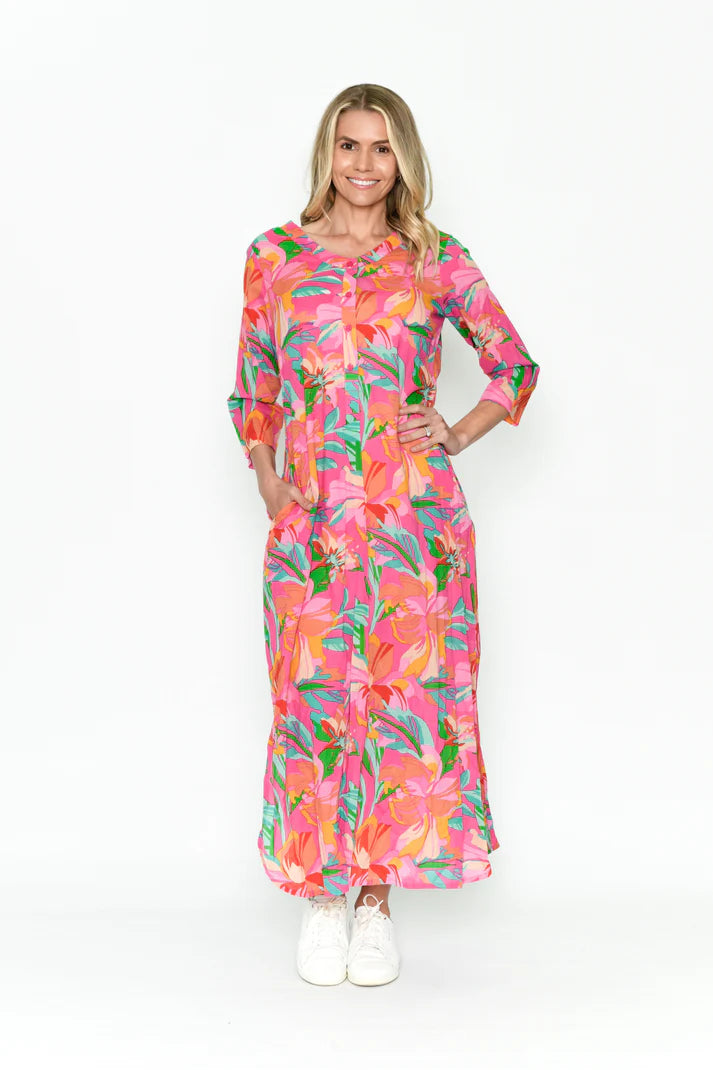 One Summer Melina Maxi Dress - Pink