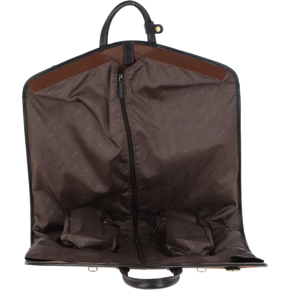 Men's Leather Curtis Suit Carrier - Oily Brown