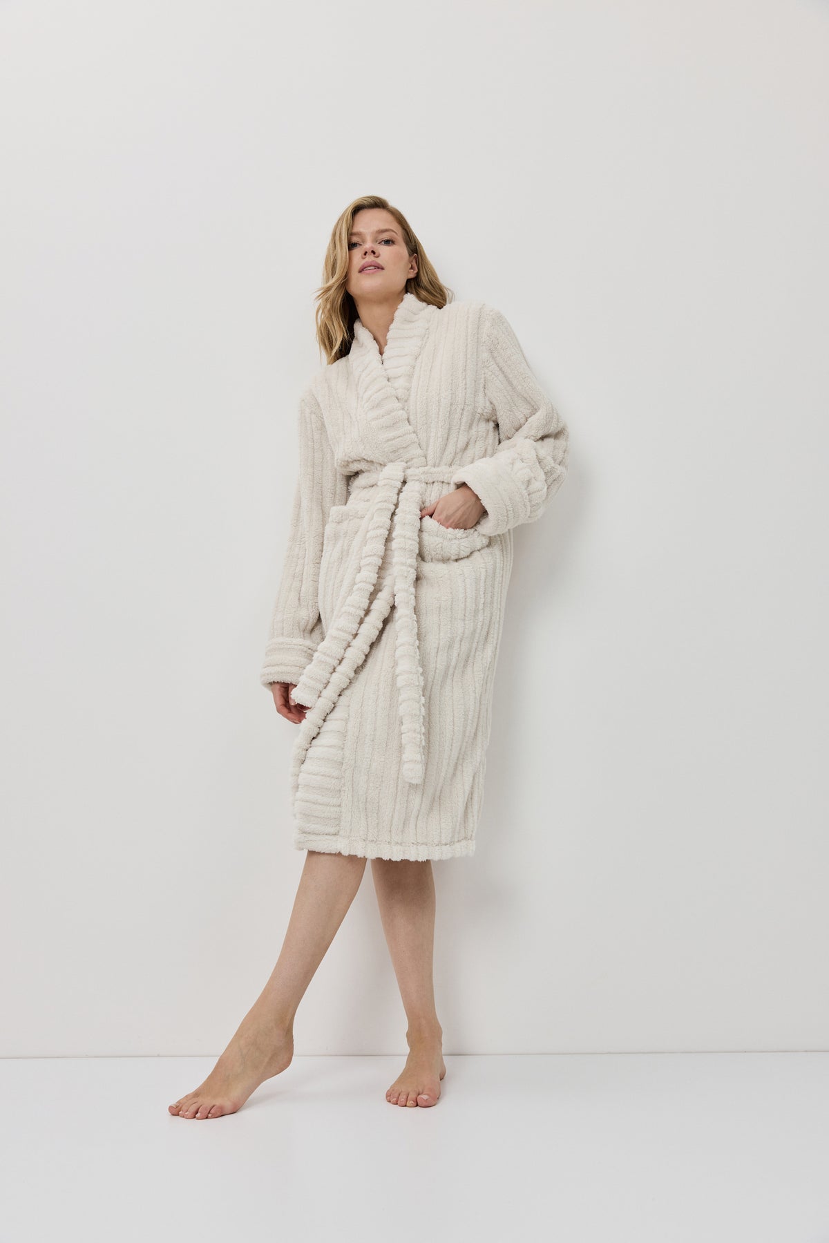 Aruelle Cream Robe